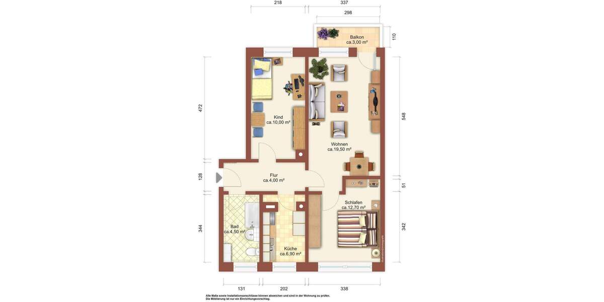 Etagenwohnung Rothenburg/Oberlausitz Rothenburg - 3 Zimmer, 58 m&sup2;, 327&euro; | Angebot:25775542