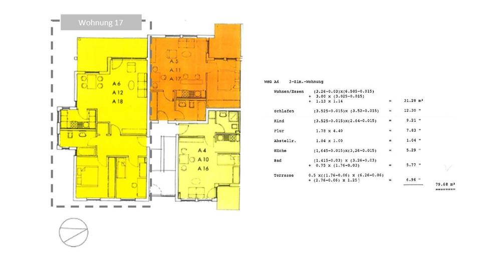 Etagenwohnung Butzbach - 3 Zimmer, 80 m&sup2;, 950&euro; | Angebot:26459859