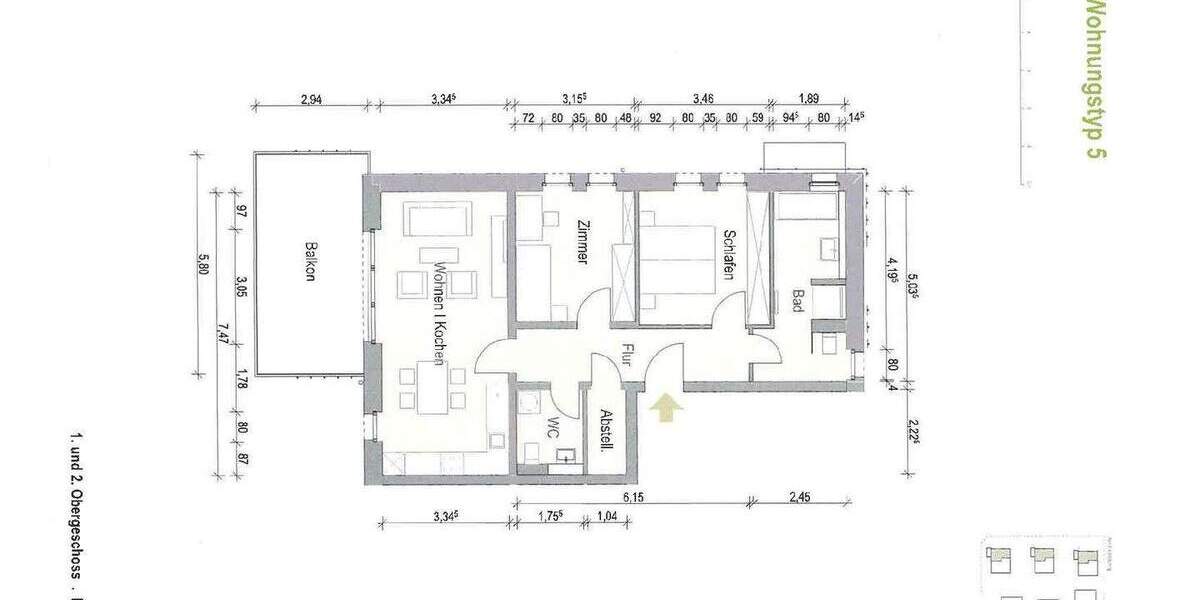 Etagenwohnung Ottendorf-Okrilla Medingen - 3 Zimmer, 80 m&sup2;, 1.300&euro; | Angebot:24545083