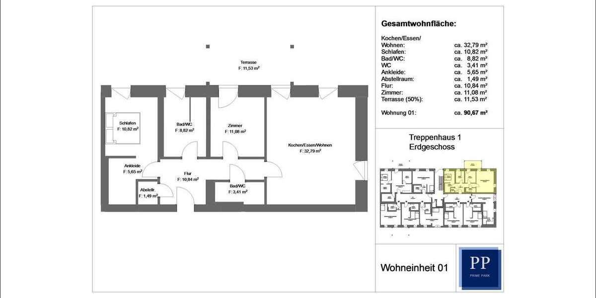 Etagenwohnung Aschaffenburg Gailbach - 3 Zimmer, 91 m&sup2;, 1.290&euro; | Angebot:25776931