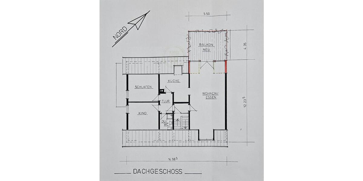 Dachgeschoßwohnung Walldürn - 3 Zimmer, 116 m&sup2;, 900&euro; | Angebot:25855227