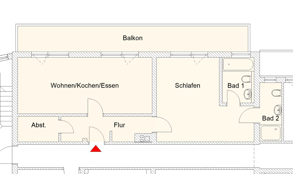 Etagenwohnung Bad Orb - 2 Zimmer, 64 m&sup2;, 700&euro; | Angebot:25750638