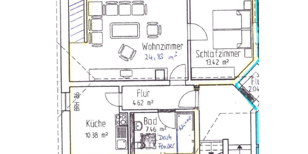 Schicke Dachgeschosswohnung mit EBK! - Dachgeschoßwohnung Bernsdorf | Angebot:24116791