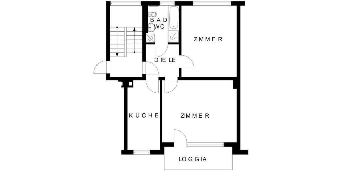 Etagenwohnung Hagen Hagen-Mitte - 2 Zimmer, 62 m&sup2;, 453&euro; | Angebot:26143580