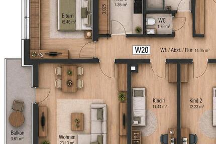 Wohnung Kassel Fasanenhof - 4 Zimmer, 94 m&sup2;, 1.020&euro; | Angebot:26603098