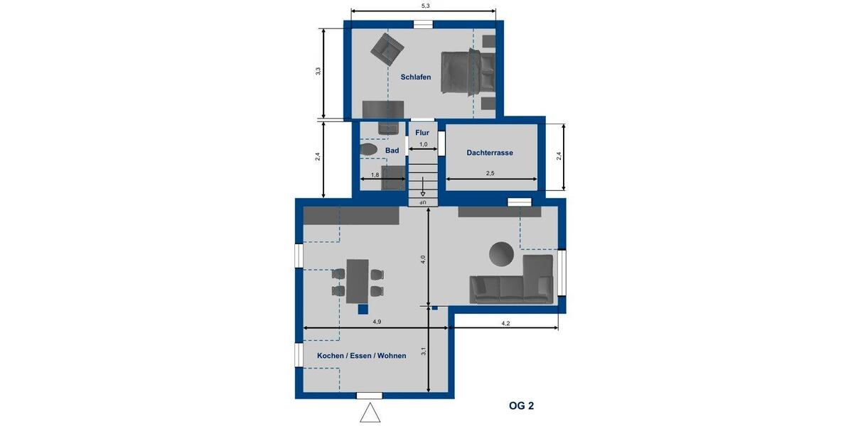 Dachgeschoßwohnung Kupferzell - 2 Zimmer, 70 m&sup2;, 810&euro; | Angebot:26634919
