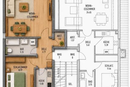 Wohnung Leegebruch - 2 Zimmer, 48 m&sup2;, 750&euro; | Angebot:27632317