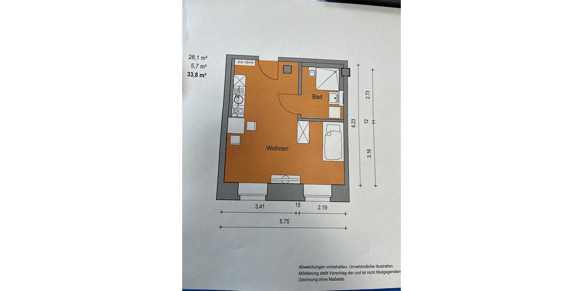 Etagenwohnung Köthen (Anhalt) - 1 Zimmer, 34 m&sup2;, 470&euro; | Angebot:21091231