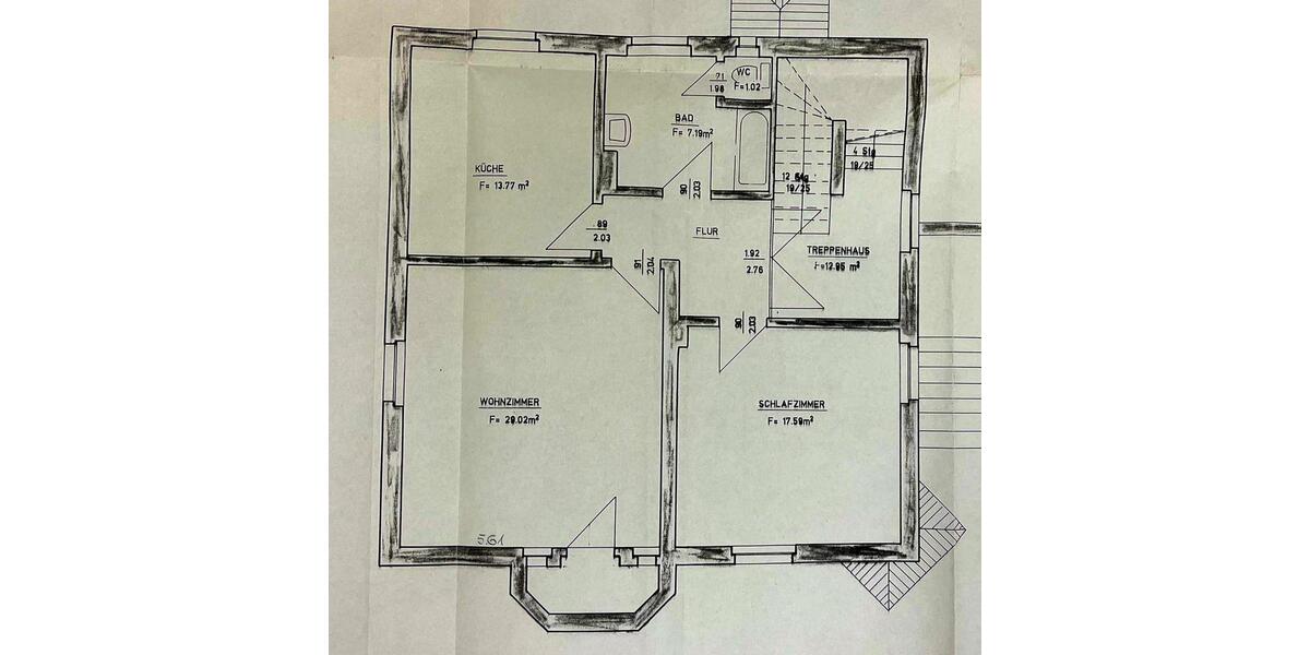 Etagenwohnung Vacha - 2 Zimmer, 71 m&sup2;, 440&euro; | Angebot:26286385