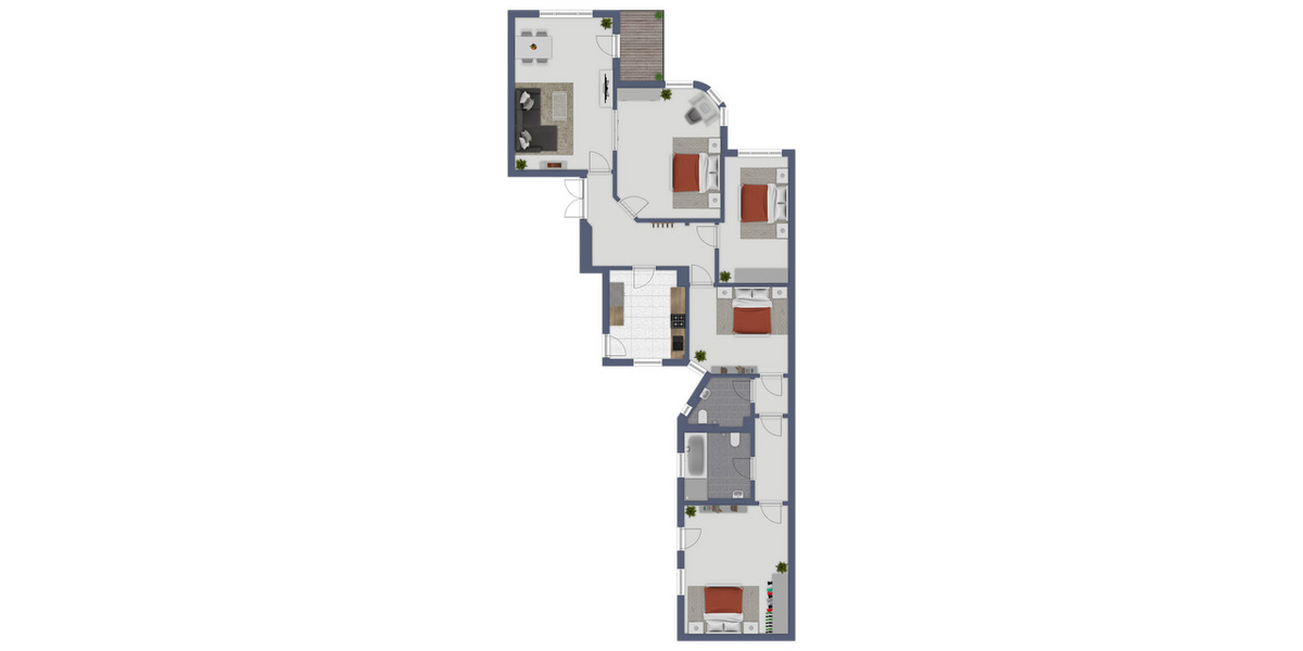 Etagenwohnung Flensburg - 5 Zimmer, 125 m&sup2;, 1.159&euro; | Angebot:25102052