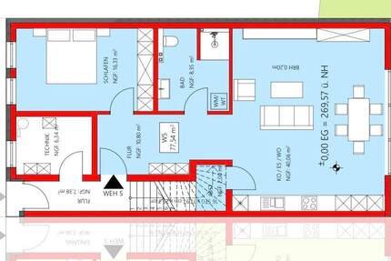 Erstbezug Wohnung mit Blick ins Grüne 2 zimmer