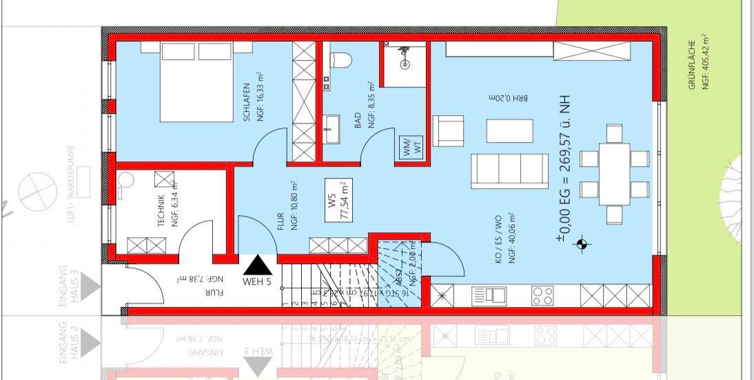 Erstbezug Wohnung mit Blick ins Grüne 2 zimmer