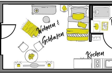 Wohnung Schwäbisch Gmünd - 1 Zimmer, 28 m&sup2;, 513&euro; | Angebot:26546729