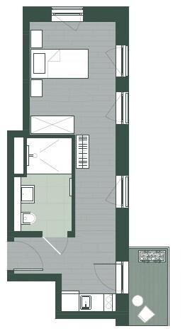 Etagenwohnung Hamburg Stellingen - 1 Zimmer, 35 m&sup2;, 620&euro; | Angebot:24901727