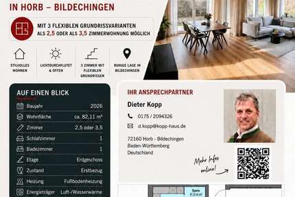 Wohnung Horb am Neckar - 2.5 Zimmer, 82 m&sup2;, 940&euro; | Angebot:27032829