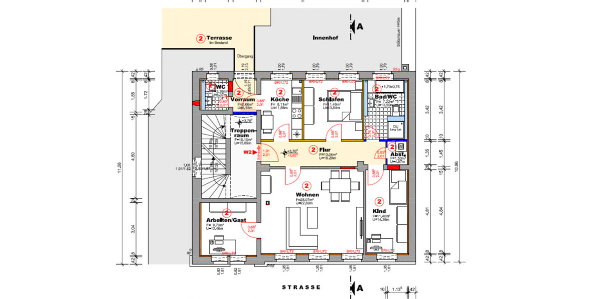 Etagenwohnung Zschopau - 4 Zimmer, 93 m&sup2;, 970&euro; | Angebot:24748771