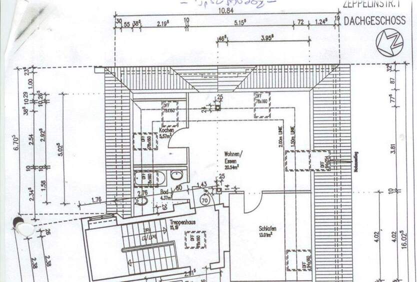 Sonnige 2-Zi-DG-Whg, Bj 2000, auf einem Altbau, 3. OG 2 zimmer