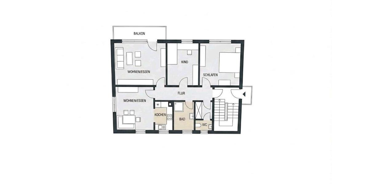 Etagenwohnung Erlenbach am Main - 4 Zimmer, 92 m&sup2;, 1.000&euro; | Angebot:24818033