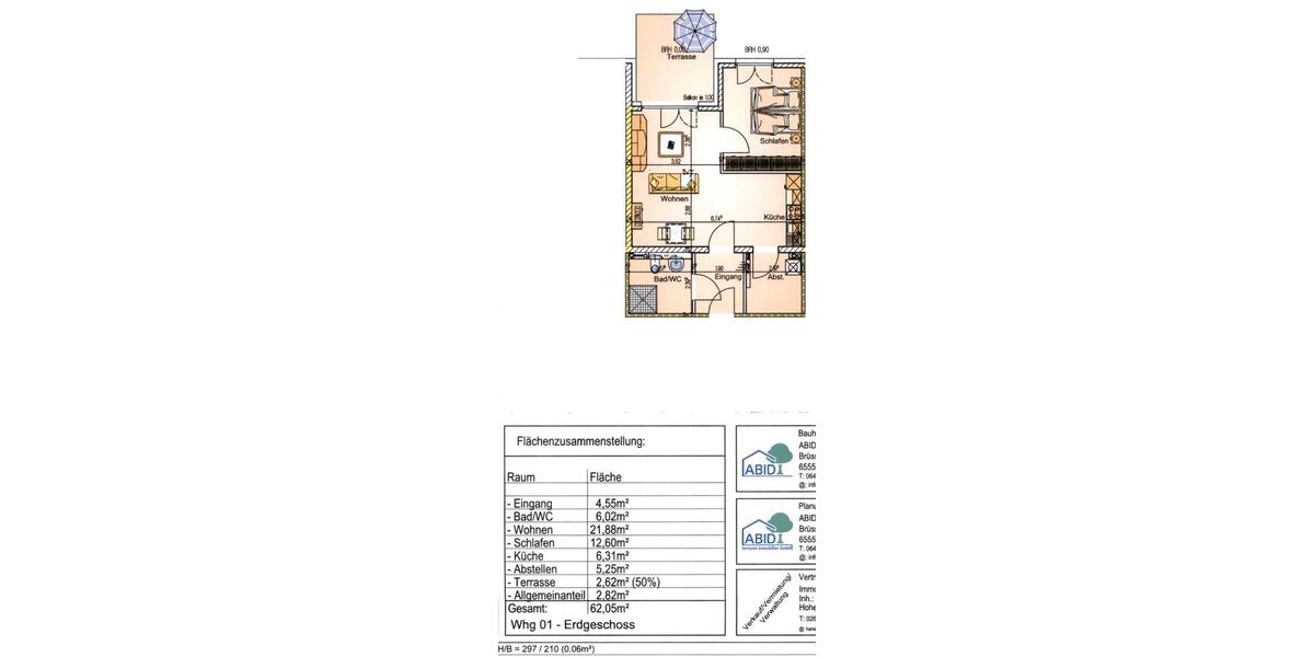 Seniorengerechte Wohnung 62 qm ab 01.01.2026 2 zimmer