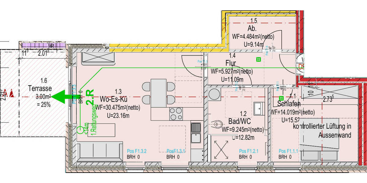Etagenwohnung Versmold - 2 Zimmer, 66 m&sup2;, 670&euro; | Angebot:26256981
