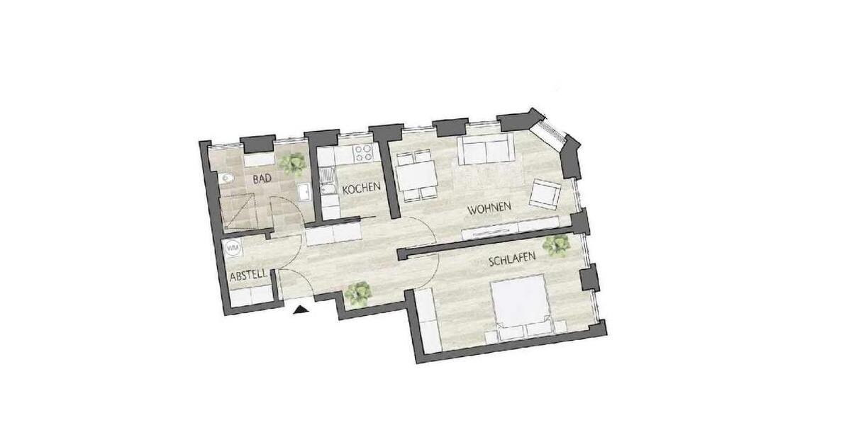 Etagenwohnung Meißen - 1 Zimmer, 60 m&sup2;, 563&euro; | Angebot:24352695