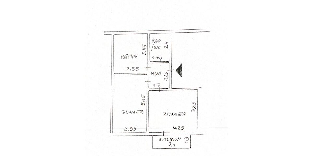 Etagenwohnung Lübeck Sankt Jürgen - 2 Zimmer, 50 m&sup2;, 680&euro; | Angebot:26032333
