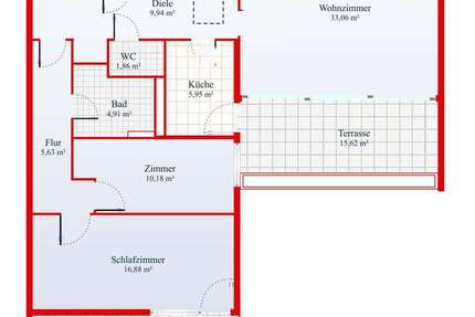 Wohnung zum Mieten in Wiesbaden 1.450 € 106 m² 3 zimmer