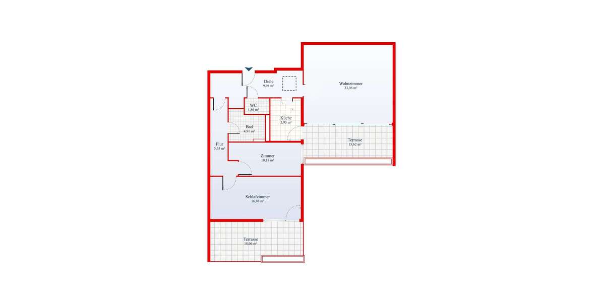 Wohnung zum Mieten in Wiesbaden 1.450 € 106 m² 3 zimmer