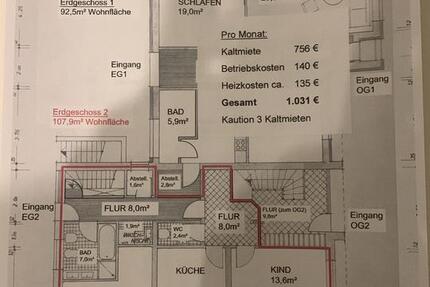 Wohnung Hanerau-Hademarschen Hademarschen - 3 Zimmer, 108 m&sup2;, 940&euro; | Angebot:24492989