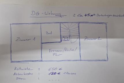 2-Zimmer-Dachgeschosswohnung (ca. 45 m²) 2 zimmer