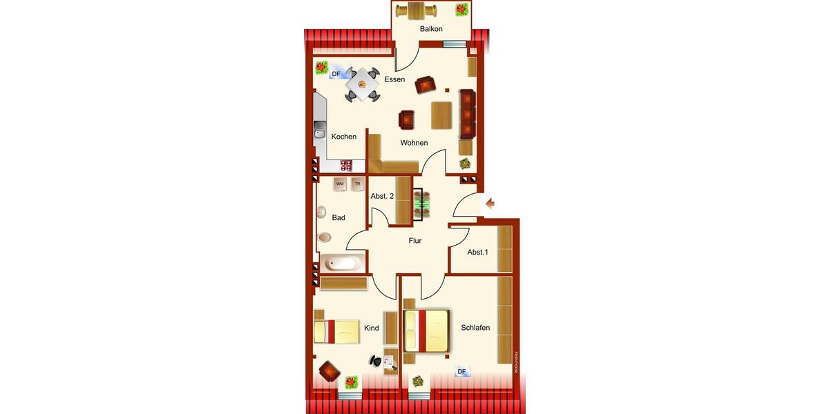 Dachgeschoßwohnung Görlitz - 3 Zimmer, 82 m&sup2;, 655&euro; | Angebot:25713797
