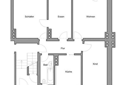 4 Raum Wohnung mit Balkon in Gutenbergstr. 12, Weißenfels 4 zimmer