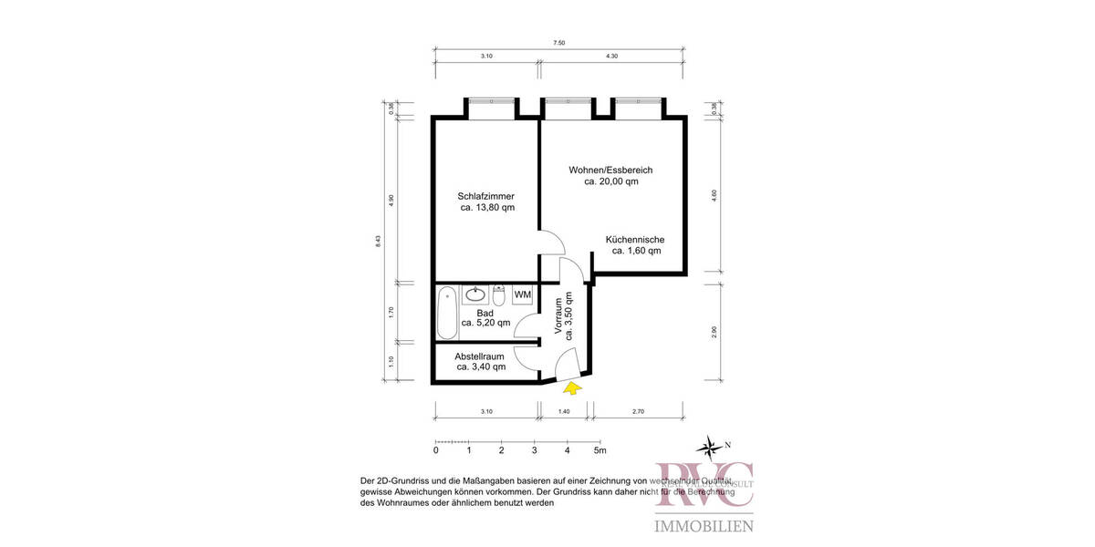 Etagenwohnung Laufen - 2 Zimmer, 46 m&sup2;, 500&euro; | Angebot:26542397