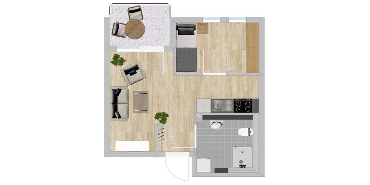 Etagenwohnung Riesa Gröba - 2 Zimmer, 36 m&sup2;, 293&euro; | Angebot:26108079