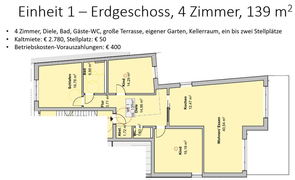 Erdgeschoßwohnung Köln Porz - 4 Zimmer, 139 m&sup2;, 2.780&euro; | Angebot:25215029