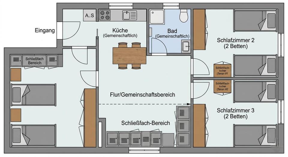 Wohnen auf Zeit Wolfsburg Alt-Wolfsburg - 3 Zimmer, 70 m&sup2;, 22&euro; | Angebot:26340726