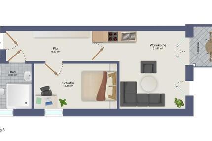 Wohnung Diepholz - 2 Zimmer, 53 m&sup2;, 820&euro; | Angebot:25220663