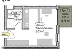 Etagenwohnung Trier Kürenz - 1 Zimmer, 31 m&sup2;, 620&euro; | Angebot:25377820