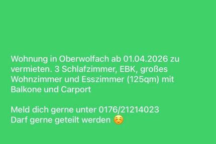 Wohnung Steinach - 4 Zimmer, 125 m&sup2;, 1.300&euro; | Angebot:25269564