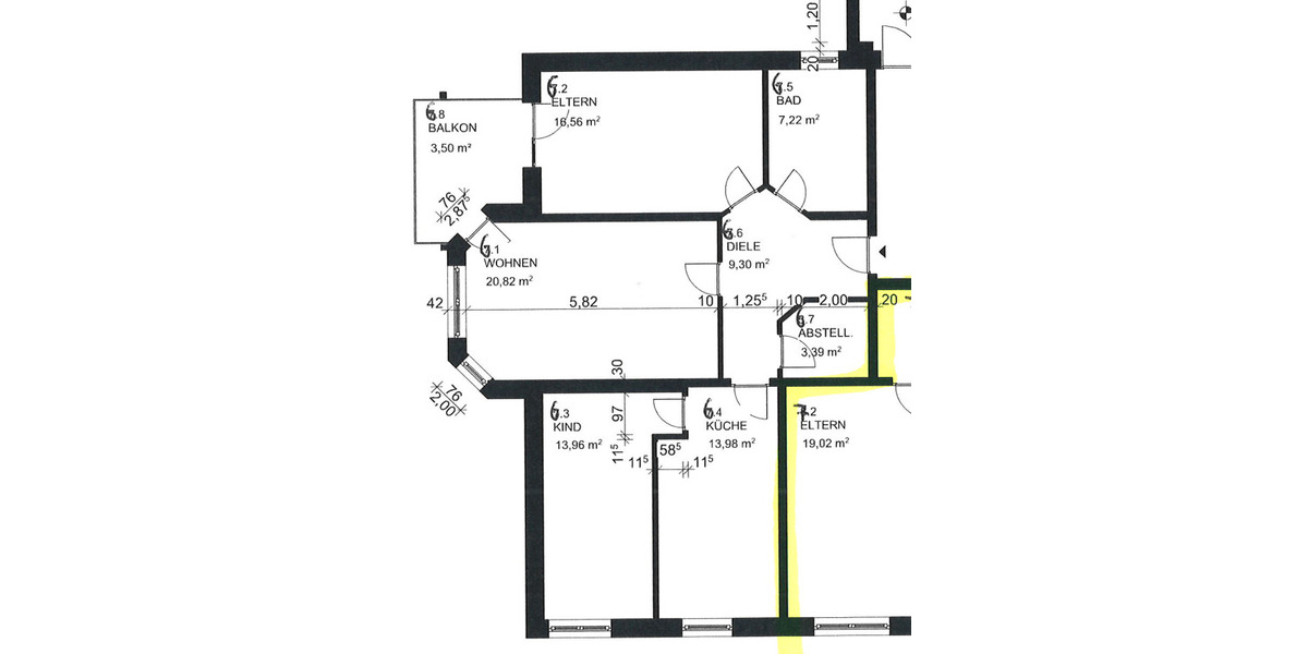 Etagenwohnung Sondershausen - 3 Zimmer, 85 m&sup2;, 560&euro; | Angebot:26289763
