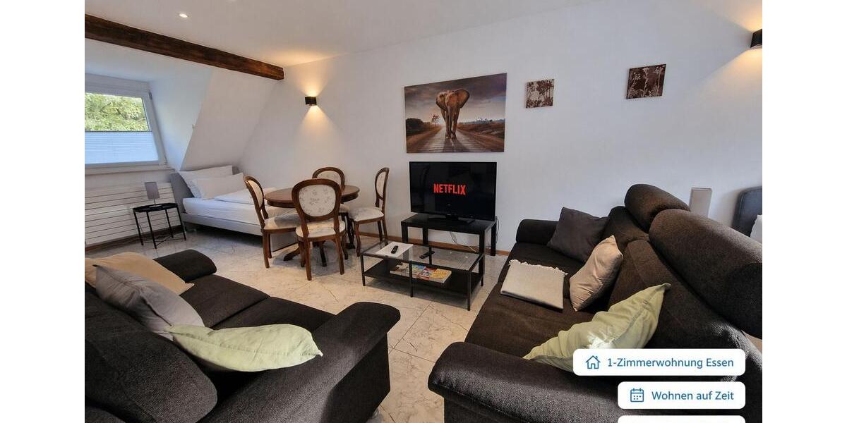 Wohnen auf Zeit Essen Südviertel - 1 Zimmer, 52 m&sup2;, 1.200&euro; | Angebot:26311547