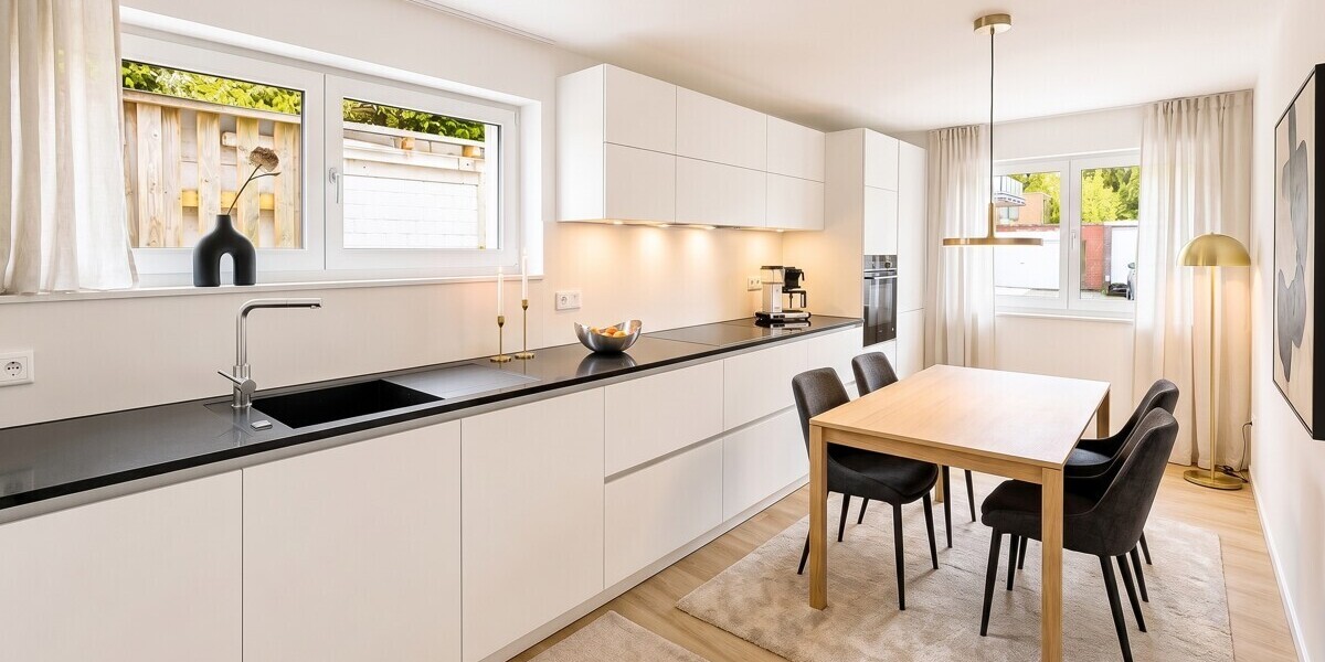 Exklusiver Erstbezug einer hochwertig kernsanierten Maisonettewohnung mit Privatteich & Terrasse - Maisonettenwohnung Münster / Albachten Albachten | Angebot:26621542