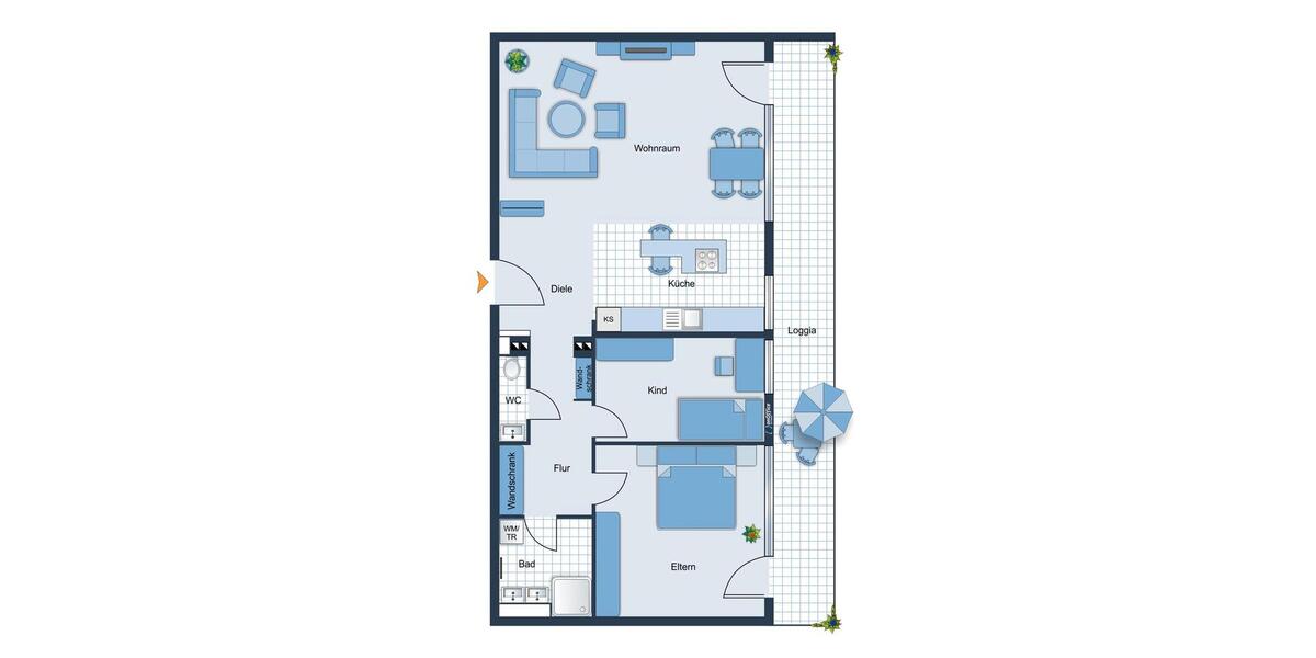 Etagenwohnung Saarbrücken - 3 Zimmer, 95 m&sup2;, 1.320&euro; | Angebot:26720116
