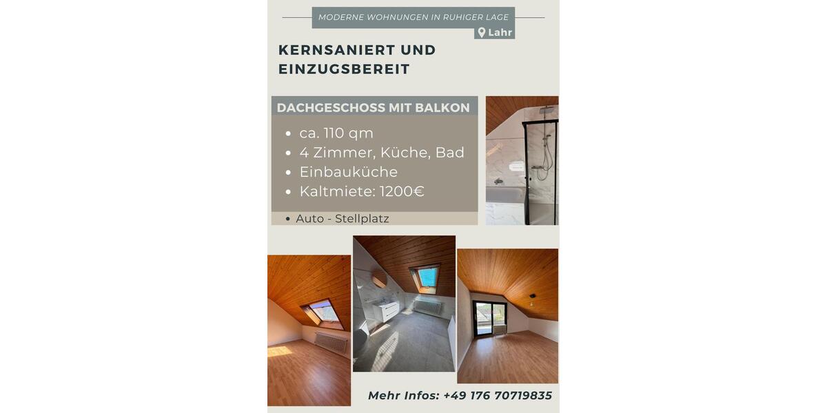 Moderne Wohnung in ruhiger Lage - kernsaniert und einzugsbereit 4 zimmer