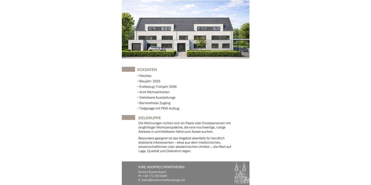 Erdgeschoßwohnung Münster Mitte-Süd - 3 Zimmer, 82 m&sup2;, 2.295&euro; | Angebot:24872640