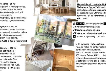 Wohnung Wehingen - 4 Zimmer, 140 m&sup2;, 1.250&euro; | Angebot:26133452