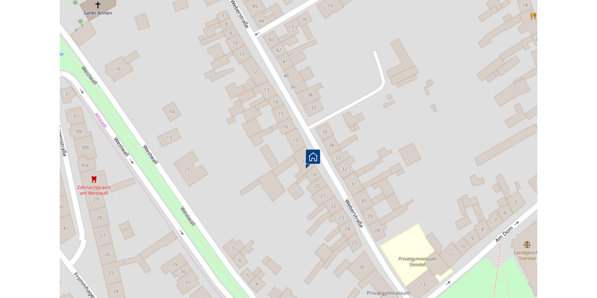 Erdgeschoßwohnung Stendal - 1 Zimmer, 33 m&sup2;, 283&euro; | Angebot:26295218