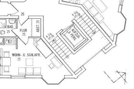 1,5 Zimmer Appartement im Zentrum von Kassel ab 01.01.2026 zu vermieten! 2. OG mit Aufzug 1 zimmer