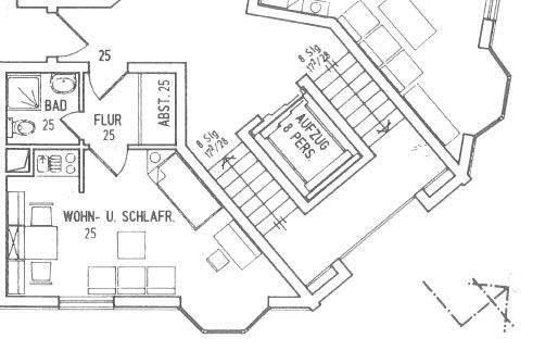 1,5 Zimmer Appartement im Zentrum von Kassel ab 01.01.2026 zu vermieten! 2. OG mit Aufzug 1 zimmer