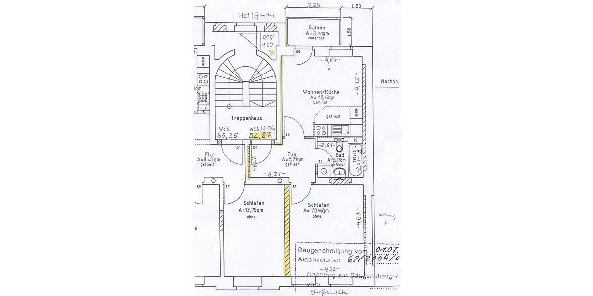 Etagenwohnung Freital - 2 Zimmer, 53 m&sup2;, 320&euro; | Angebot:26680984